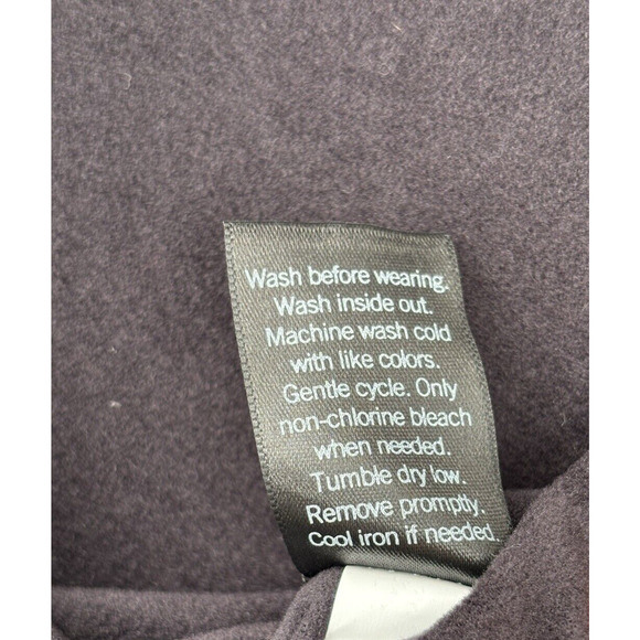 FLX Cropped Microfleece Top Raglan Sleeve Black Thumbholes Stretch Lounge Medium - Picture 6 of 8